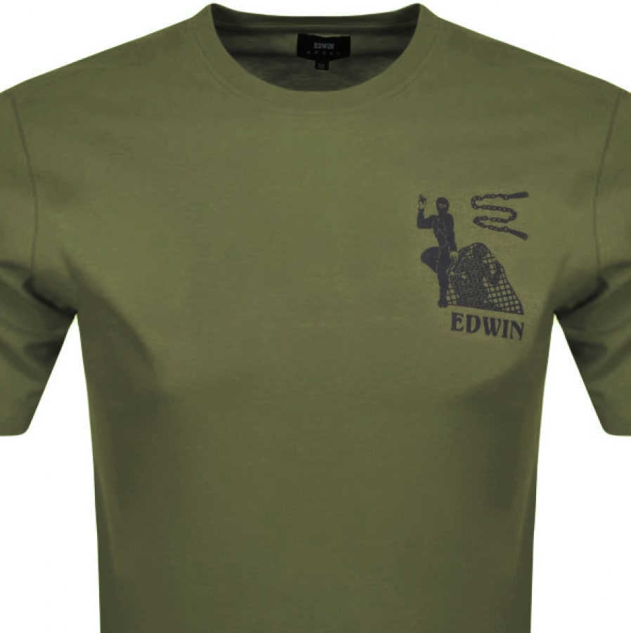 Alternative Image for ProductEdwin Shinobii Logo Short Sleeve T Shirt Green2